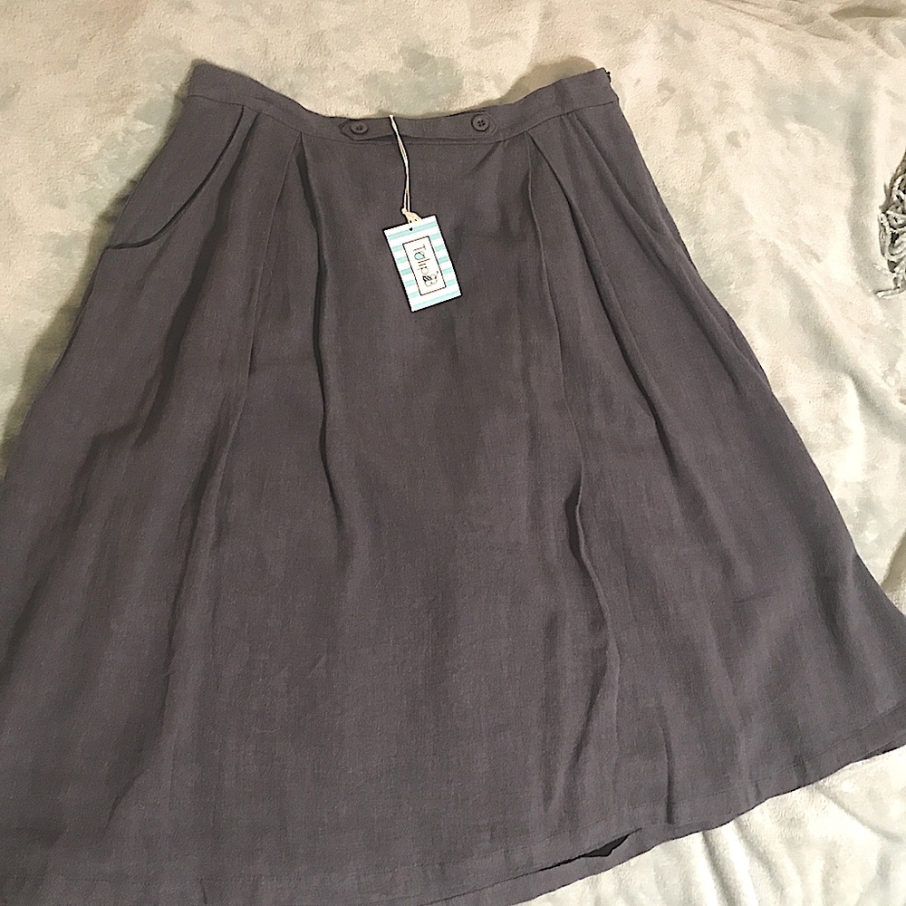 NWT Tulip B a-line skirt in Slate Grey size XL
